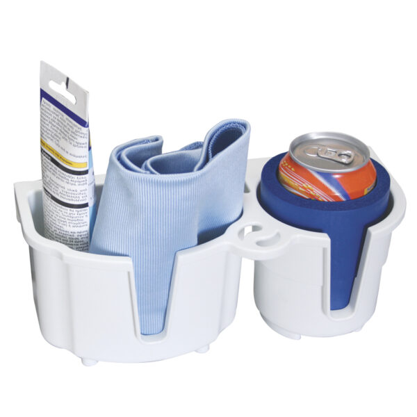 Organizador y posa vasos"Store All", 26,5x11x10cm, blanco