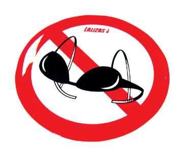 Pegatina "Prohibido sujetador", 80mm