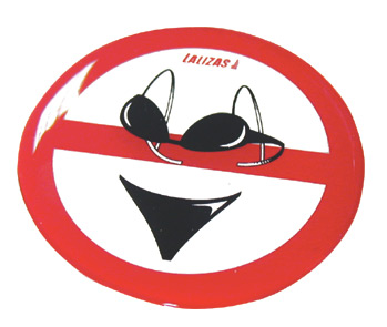 Pegatina "Prohibido bañador"