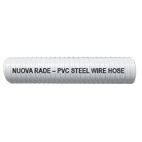 Manguera para salida y entrada de liquidos, PVC, blanco, alambre reforzado, Ø15mm, 5/8''