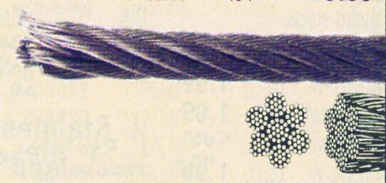 Wire rope, Inox 316, 7x19, 3mm