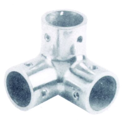 3-way corner fitting, AISI 316, tube 22mm