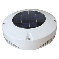 Ventilador solar, diam:20cm blanco