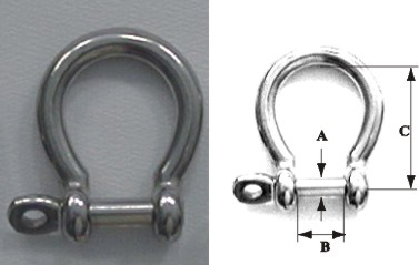 Anchor shackle, type Ω, galvanized, diam. 10mm