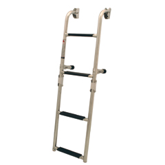 Escalera plegable de Popa, 1+2 Peldaños, Inox 316, 90º, L596xA257mm