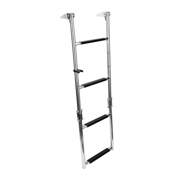 Escalera plegable para Plataforma, 2+2 Peldaños, Inox 316, L960xA276mm