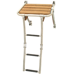 Plataforma Inox con escalera plegable,450x390mm