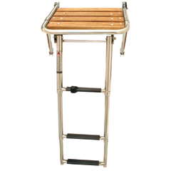 Plataforma Inox con escalera telescopica,450x390mm