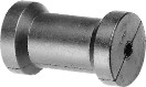 Spool keel roller light duty, molder rubber, total diam.76mm, w.102mm, 16mm bore