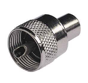 PL259 Connector for RG58/U coax cable, Glomex, twist-on