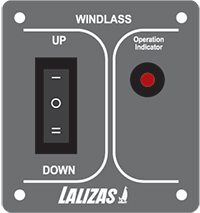 Interruptor molinete MON-OFF-MON con luz,12/24V, gris